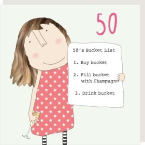 Girl 50 Bucket List Birthday Card