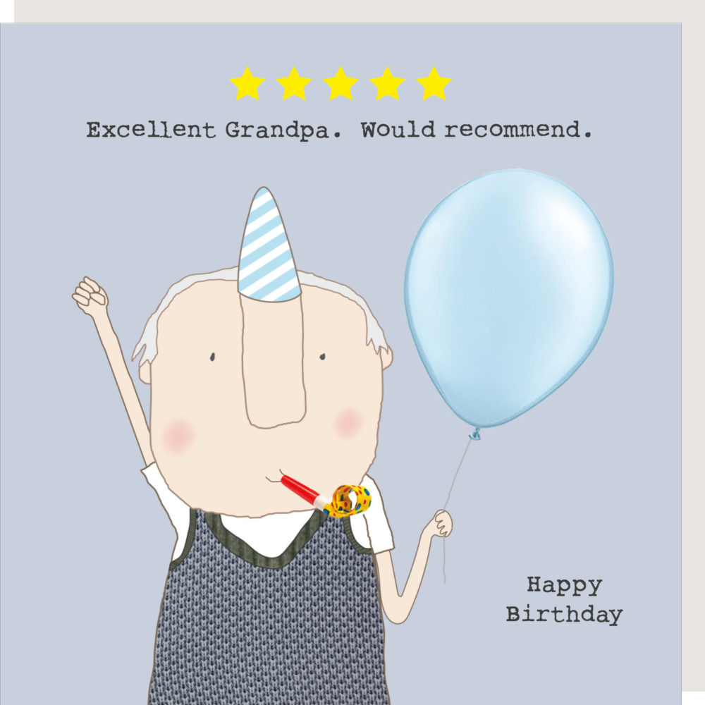 Funny Birthday Card | Five Star Grandpa | Rosie Made A Thing