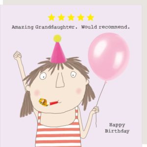 Five Star Granddaughter birthday card