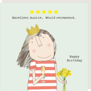 Five Star Auntie birthday card