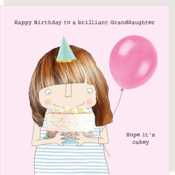 Granddaughter Cakey - Granddaughter Birthday Card - Rosie Made A Thing